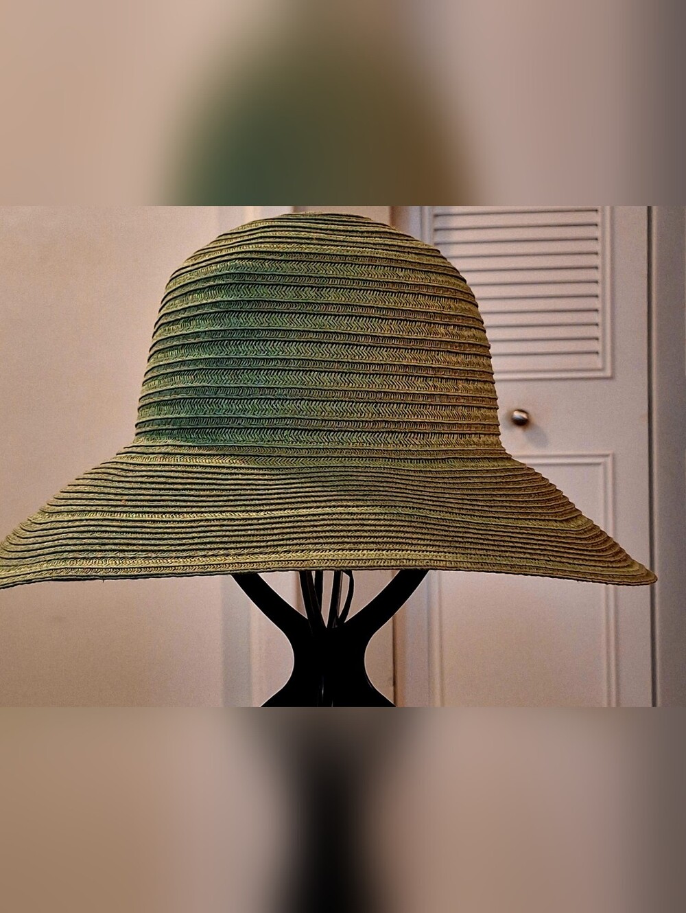 San Diego Hat Company Olive Green Wide Brim Straw Hat